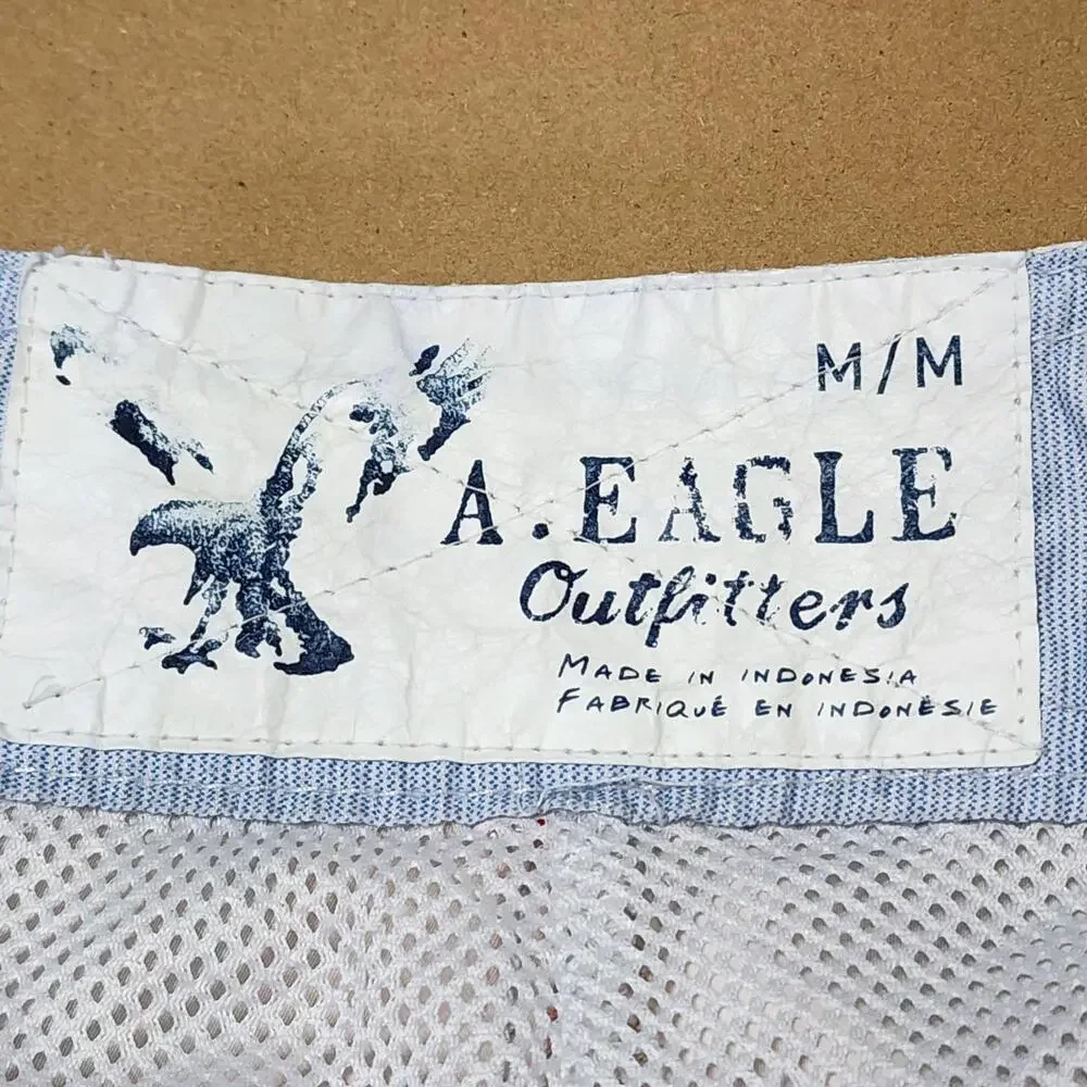 American Eagle Outfitters Board Shorts Mens Medium Multicolor Plaid Lined Swim